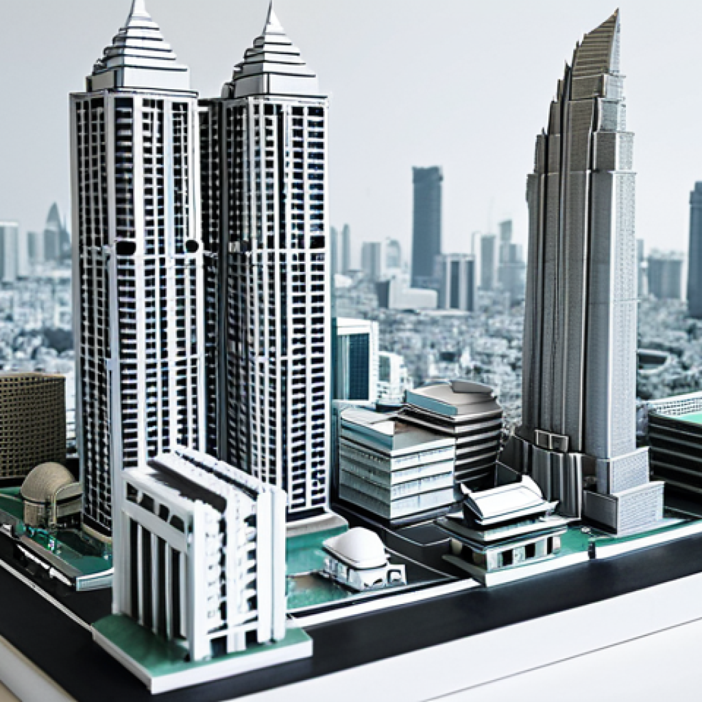 **Image Prompt:** A modern architectural blueprint overlaid with Thai legal code excerpts, emphasizing building control laws and urban planning regulations. The scene includes miniature figures of architects intensely studying the documents, with a subtle background showcasing Bangkok's skyline. Focus on conveying the importance of legal compliance in architectural design.