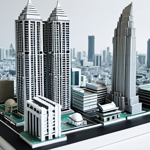 Home 11 **Image Prompt:** A modern architectural blueprint overlaid with Thai legal code excerpts, emphasizing building control laws and urban planning regulations. The scene includes miniature figures of architects intensely studying the documents, with a subtle background showcasing Bangkok's skyline. Focus on conveying the importance of legal compliance in architectural design.