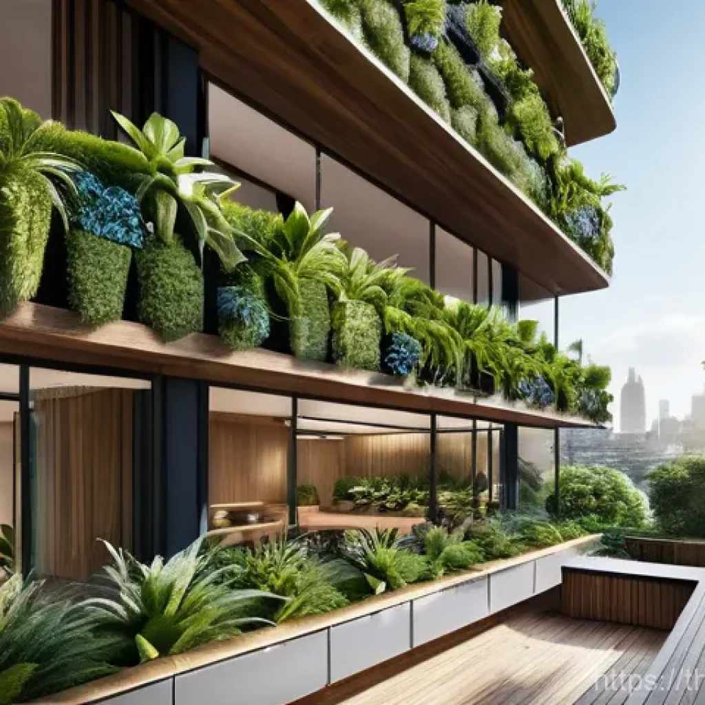 건축 프로젝트 발표 준비 방법 - **Sustainable Urban Oasis with Integrated Greenery:** A breathtaking architectural render of a multi...