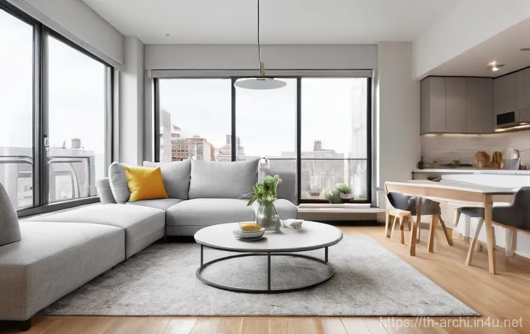 건축 설계와 공간의 효율성 - Image Prompt 1: Multi-functional Living Space** 건축 설계와 공간의 효율성 - Image Prompt 1: Multi-functional Living Space**