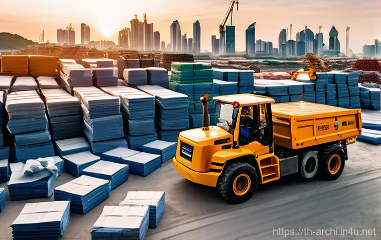 건축 시공에서의 물류 관리 - **Prompt:** A high-angle, dynamic shot of a modern, bustling construction site in a vibrant Thai cit... 건축 시공에서의 물류 관리 - **Prompt:** A high-angle, dynamic shot of a modern, bustling construction site in a vibrant Thai cit...
