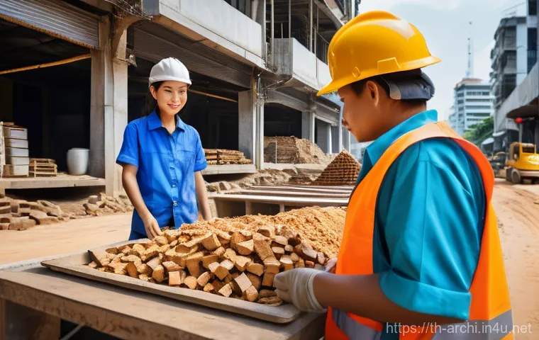 건축 프로젝트의 경제적 영향 평가 사례 - **Prompt:** A bustling, modern construction site in a vibrant Thai city. Diverse Thai construction w...