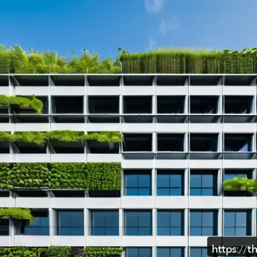 Home 31 건축가가 알아야 할 에너지 절약 설계 - A modern Thai office building exterior in bright daylight, featuring lightweight insulating material...